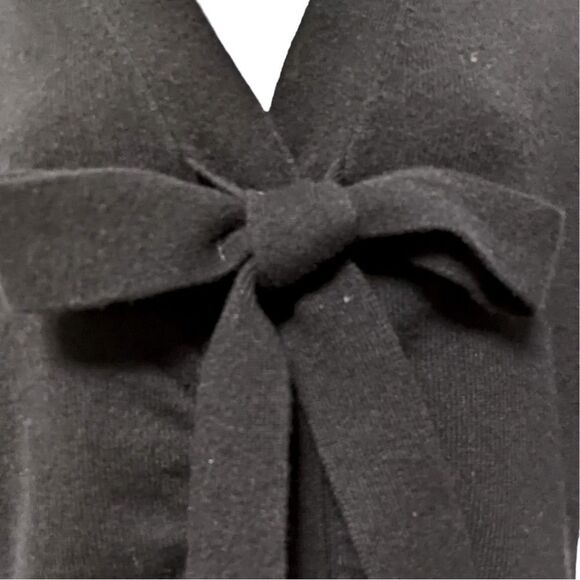 ROBERT RODRIGUEZ Black Cashmere Bow Button Cardigan M - Picture 2 of 6
